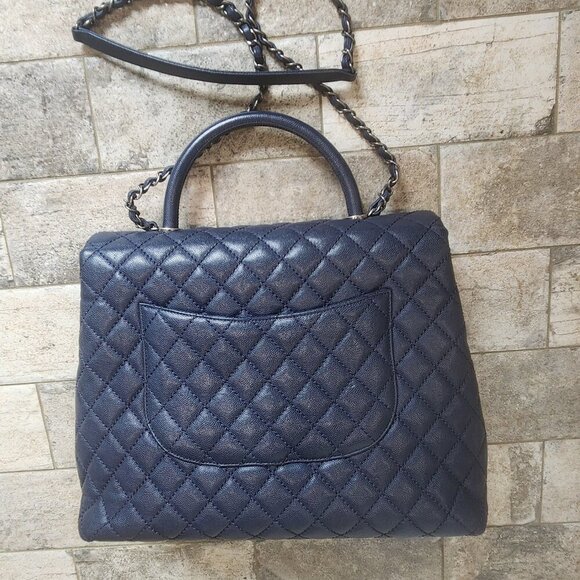 Chanel Caviar Quilted Navy Blue Flap-bag, Authentic - Picture 3 of 16